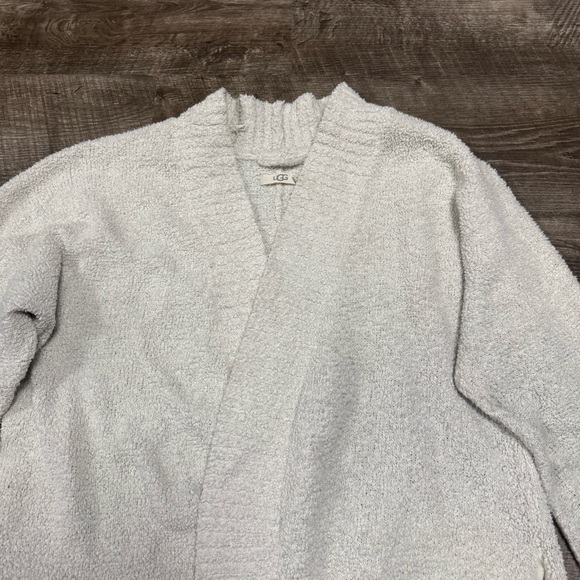 UGG White Open Front Cardigan Size Medium - Picture 2 of 7